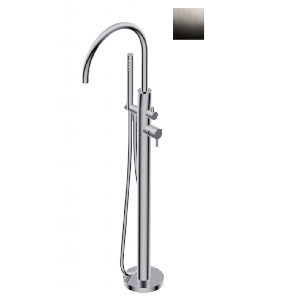 Смеситель для ванны и душа, Ritmonio, Diametro35 S, цвет-Brushed Black Chrome