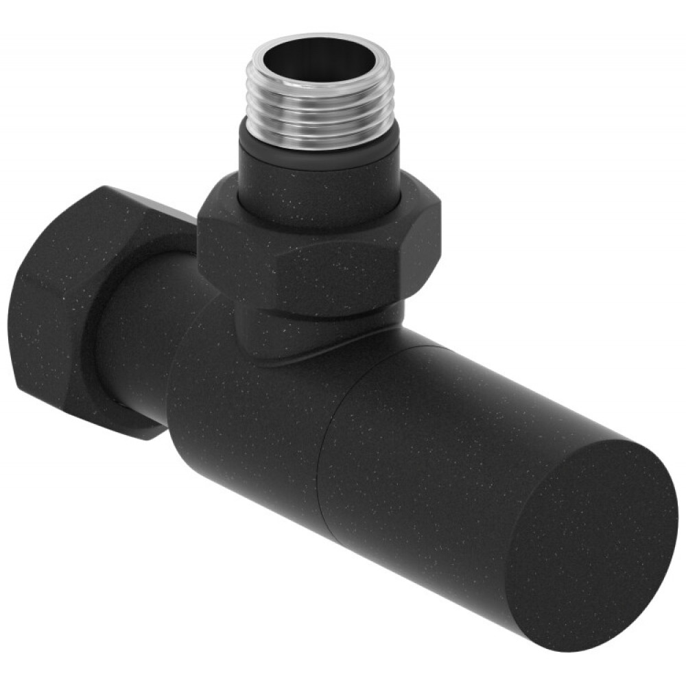 Вентиль, Сунержа, G 1/2" НР х G 3/4" НГ, угловой, цилиндр, цвет-тёмный титан муар