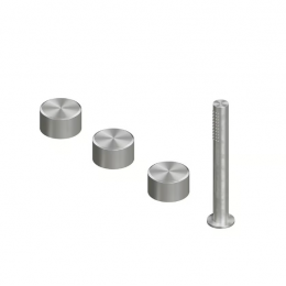 Смеситель для ванны и душа, Quadro design, Stereo, цвет-сталь шлифованная