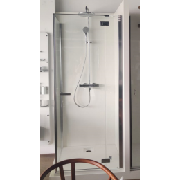 Душевое ограждение, Duka, Gallery 3000, дверь шв 900*2000 + боковая стенка шв 900*2000, фурнитура-хром/блестящее серебро, цвет стекла-прозрачный