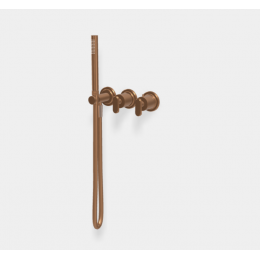 Смеситель для душа, Fima Carlo Frattini, Park Lane, на 2 потребителя, цвет-бронза брашированная янтарная