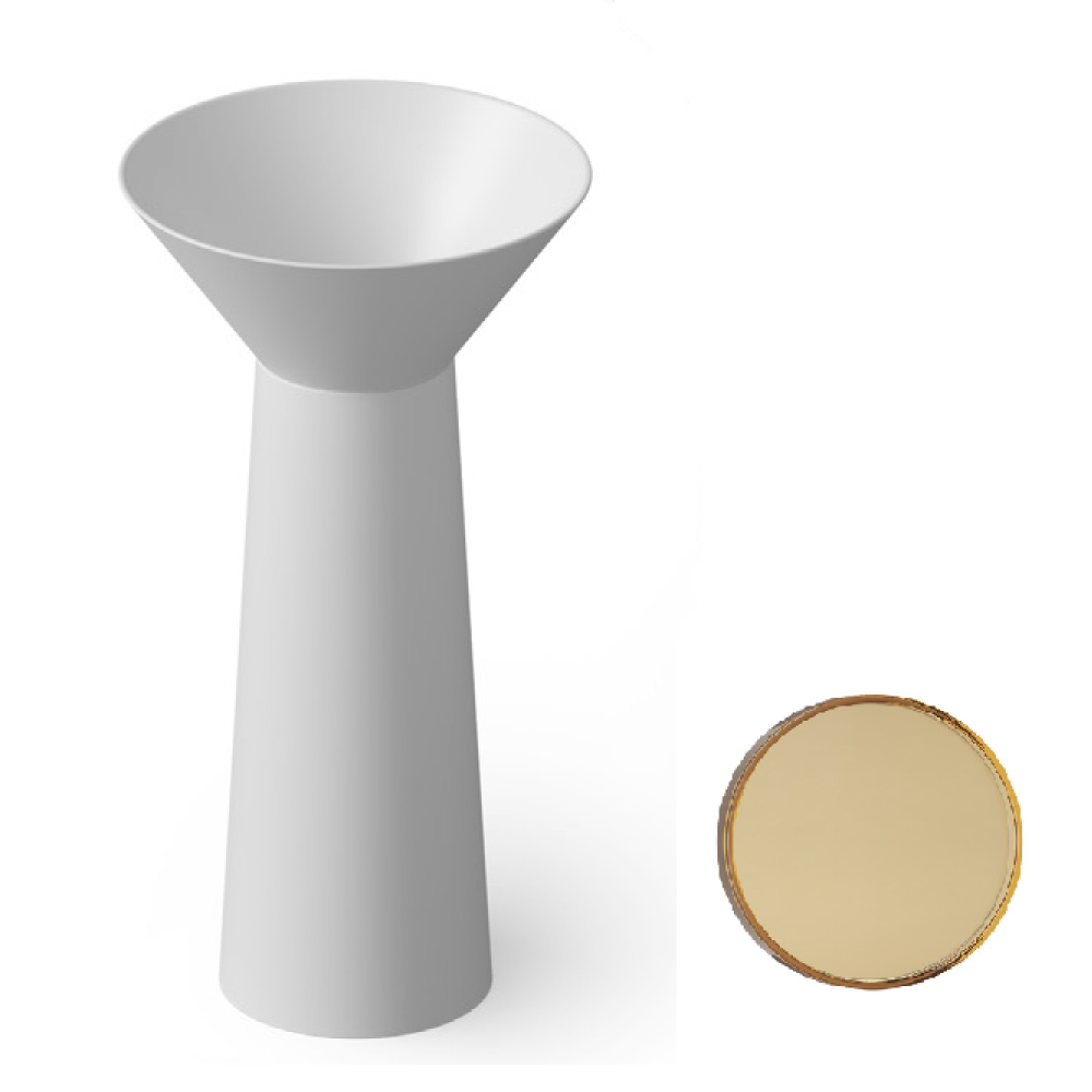 Раковина, DEA Design, Pedestal Basin, шгв 480*480*900, отверстия для смесителя-отсутствуют, цвет-Classic Green