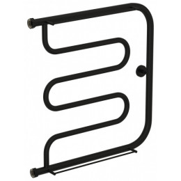 Полотенцесушитель, Сунержа, Лира, 2 полки, шгв 610*105-125*636, цвет-чёрный матовый