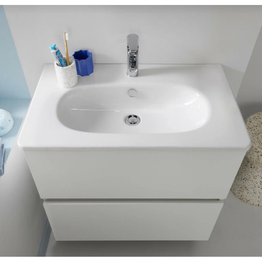 Раковина, Burg, Rocio, шгв 605*465*120, отверстия для смесителя-1, цвет-белый