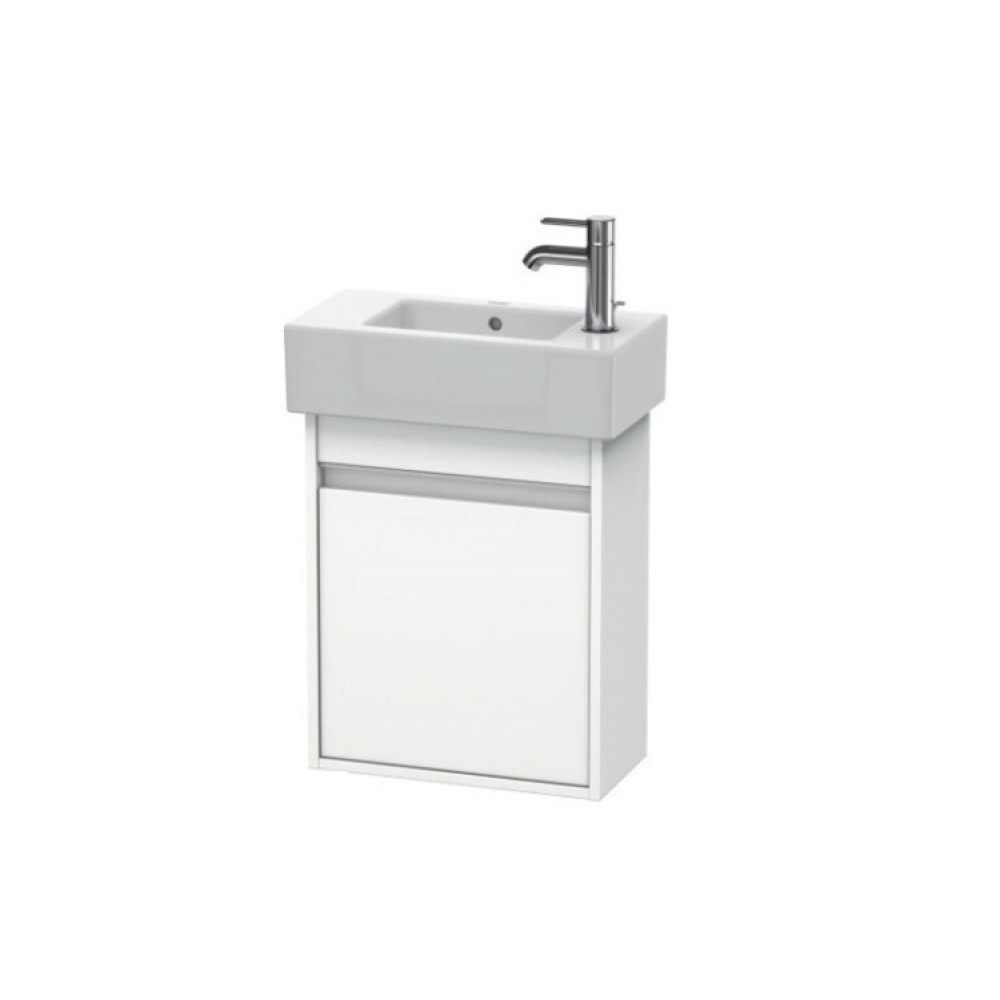 Тумба под раковину, Duravit, Ketho, шгв 450*225*550, петли-слева, раковина-необходимо заказать, цвет-белый матовый