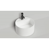 Раковина, Salini, Armonia Round Top 02, шгв 450*450*250, отверстия для смесителя-одно, цвет-RAL5003/белый глянцевый