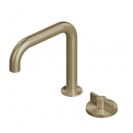 Смеситель для раковины, Quadro design, Valvola01, цвет-золото светлое