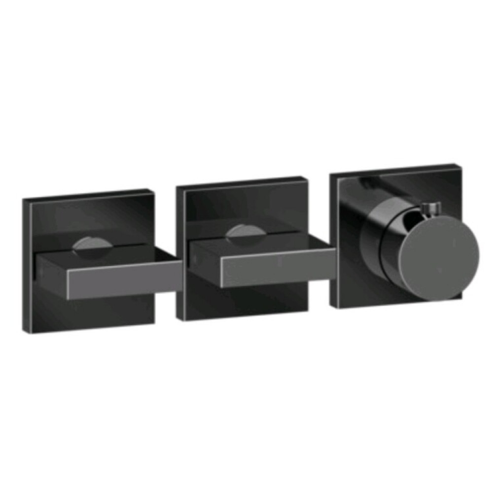 Смеситель для душа, Gessi, на 2 потребителя, цвет-Black Metal PVD