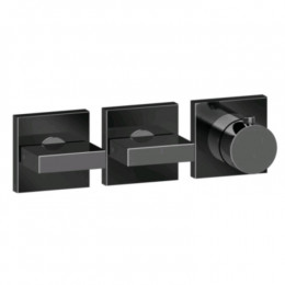 Смеситель для душа, Gessi, на 2 потребителя, цвет-Black Metal PVD