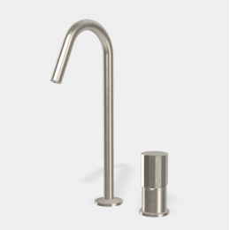 Смеситель для раковины, Fima Carlo Frattini, Spillo Tech, V COLLECTION, цвет-никель брашированный