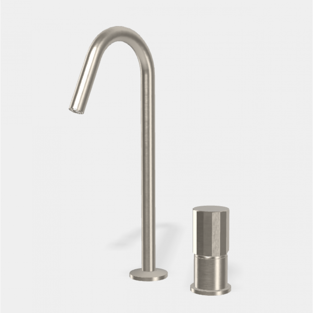 Смеситель для раковины, Fima Carlo Frattini, Spillo Tech, V COLLECTION, цвет-никель брашированный