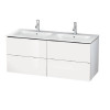 Тумба под раковину, Duravit, L-Cube, шгв 1290*481*550, раковина-необходимо заказать, цвет-белый глянцевый