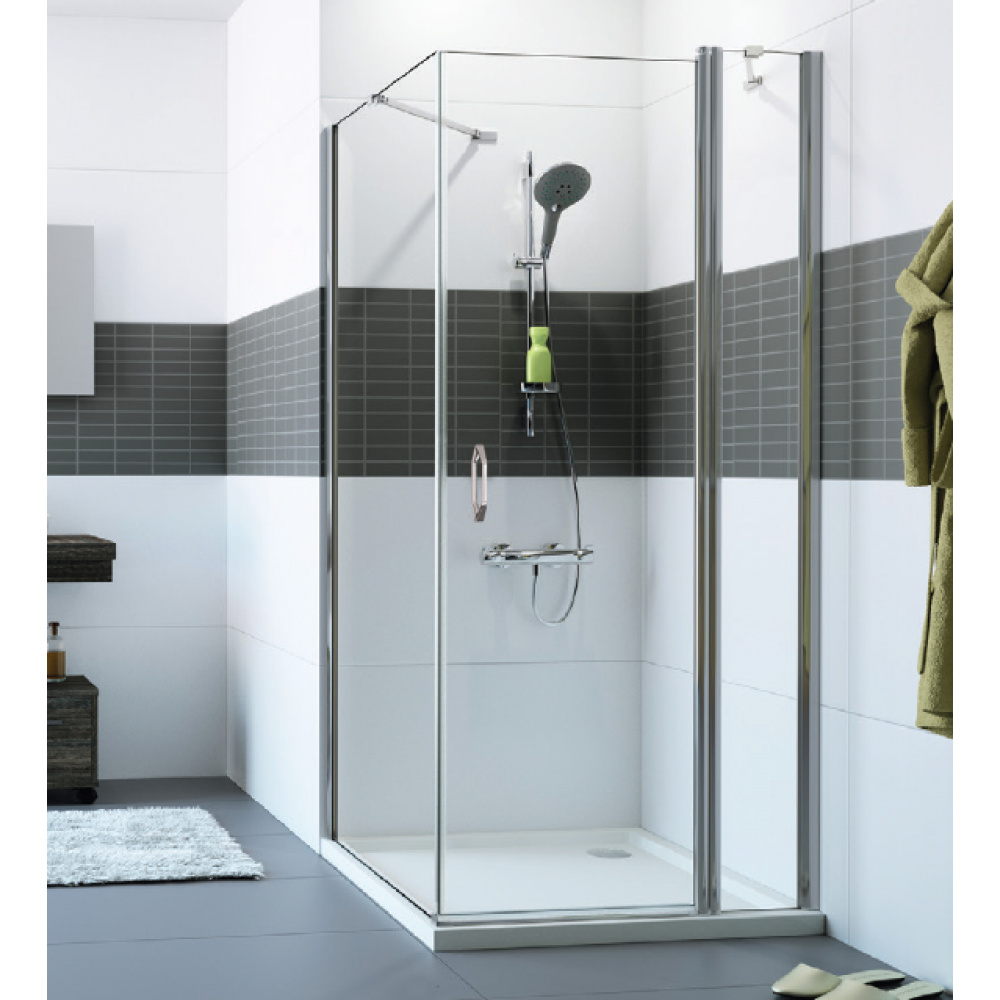 Дверь, Huppe, Design, шв 1100*2000, матовое серебро, цвет стекла-прозрачный