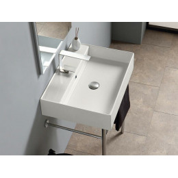 Раковина, Scarabeo, Teorema 2.0, шгв 600*460*145, отверстия для смесителя-1, цвет-Pearl