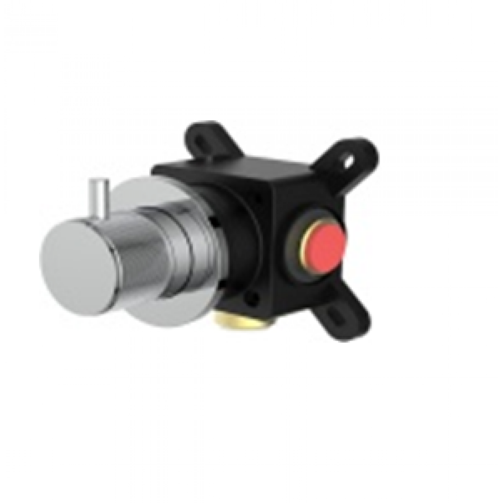 Вентиль, Splendy, Passion, переключающий (дивертор), на 2 потребителя, встраиваемый, с внутренней частью, цвет-никель брашированный