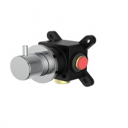 Вентиль, Splendy, Passion, переключающий (дивертор), на 2 потребителя, встраиваемый, с внутренней частью, цвет-никель брашированный