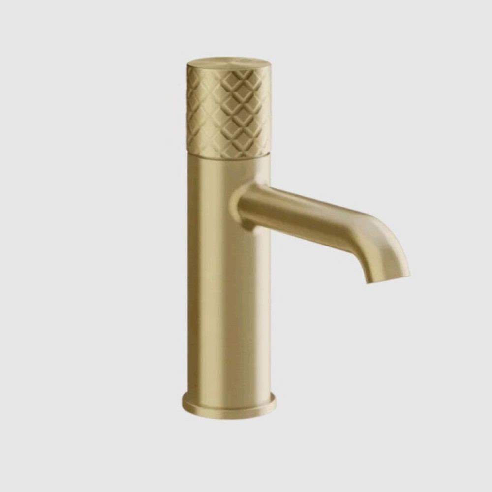 Смеситель для раковины, Gessi, Habito Intreccio, цвет-Brushed Brass PVD
