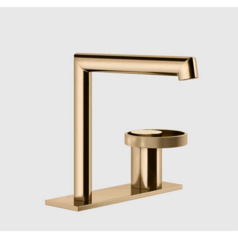 Смеситель для раковины, Gessi, Anello, цвет-Warm Bronze PVD