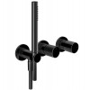 Смеситель для душа, Gessi, Habito Diamantato, на 2 потребителя, цвет-Black Metal PVD
