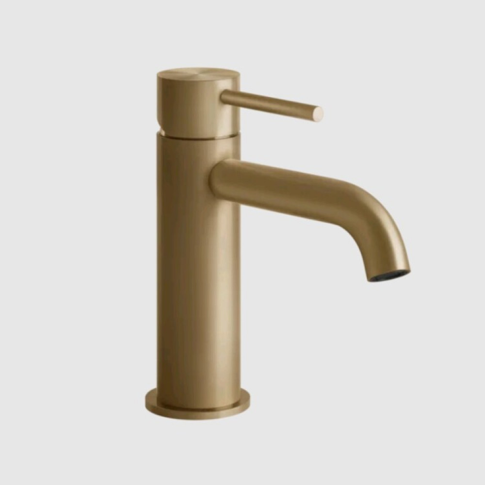 Смеситель для раковины, Gessi, 316 Flessa, цвет-Warm Bronze Brushed PVD