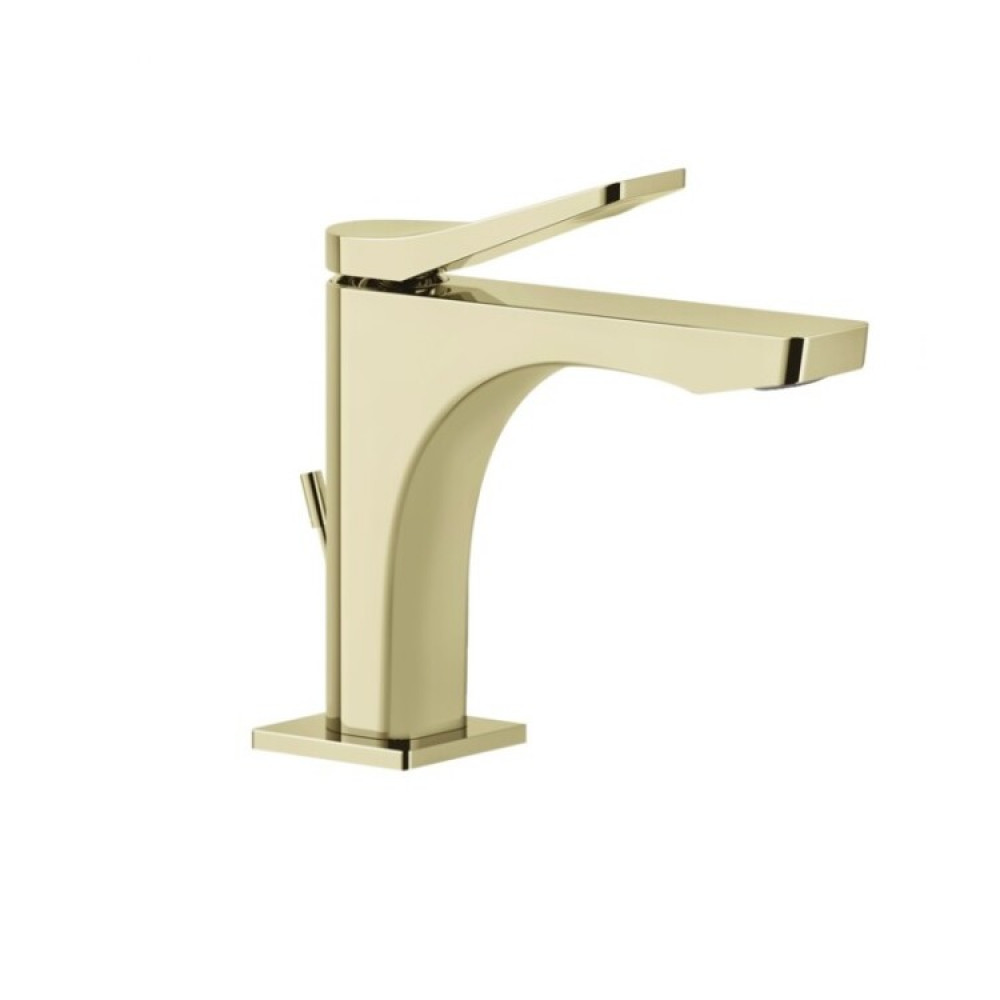 Смеситель для раковины, Gessi, Rilievo, цвет-Brass PVD
