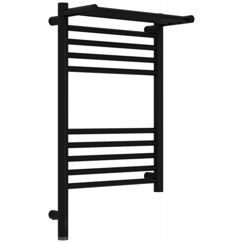 Полотенцесушитель, Сунержа, Богема 3.1, с 1 полкой, шгв 432*215*724, нижнее слева, МЭМ, цвет-чёрный матовый