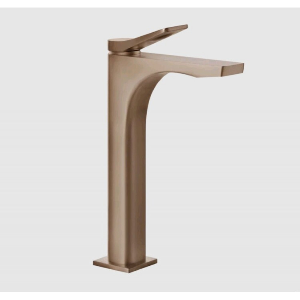 Смеситель для раковины, Gessi, Rilievo, цвет-Copper Brushed PVD