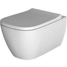 Унитаз, Alice, Wunder, подвесной, шгв 360*530*345, Aliglaze+, с сиденьем, с набором для крепления, цвет-белый матовый