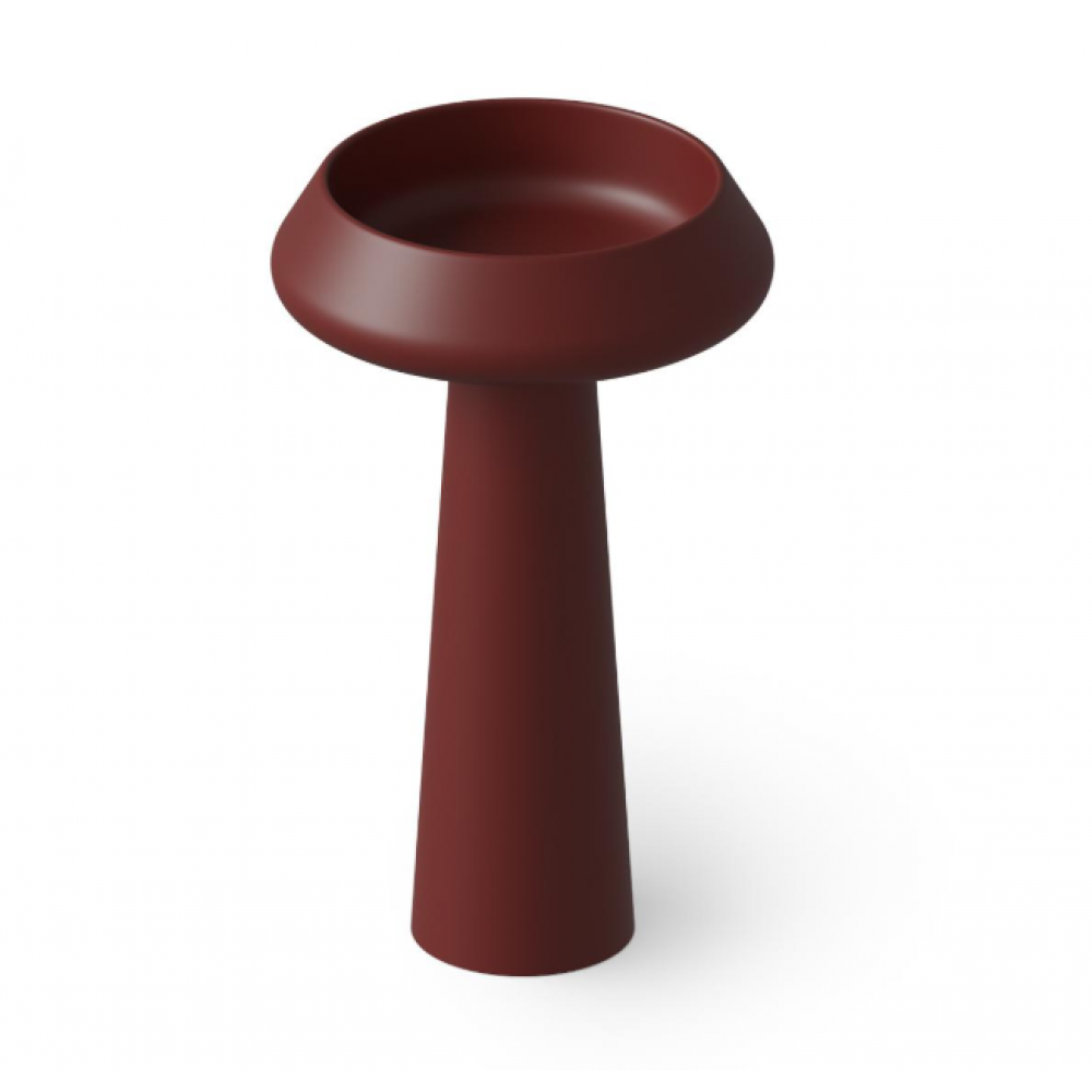 Раковина, DEA Design, Pedestal Basin, шгв 545*545*900, отверстия для смесителя-отсутствуют, цвет-Red Wine