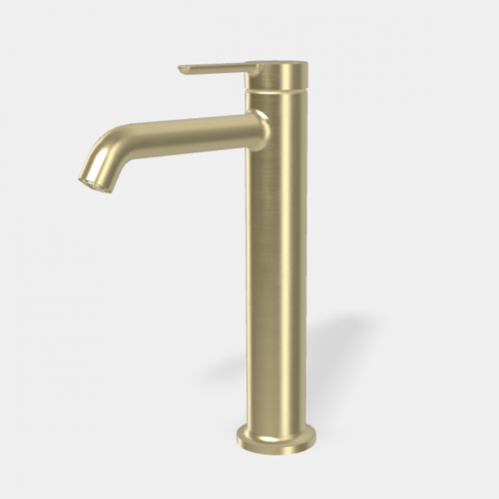 Смеситель для раковины, Fima Carlo Frattini, Snap, цвет-шампань брашированная