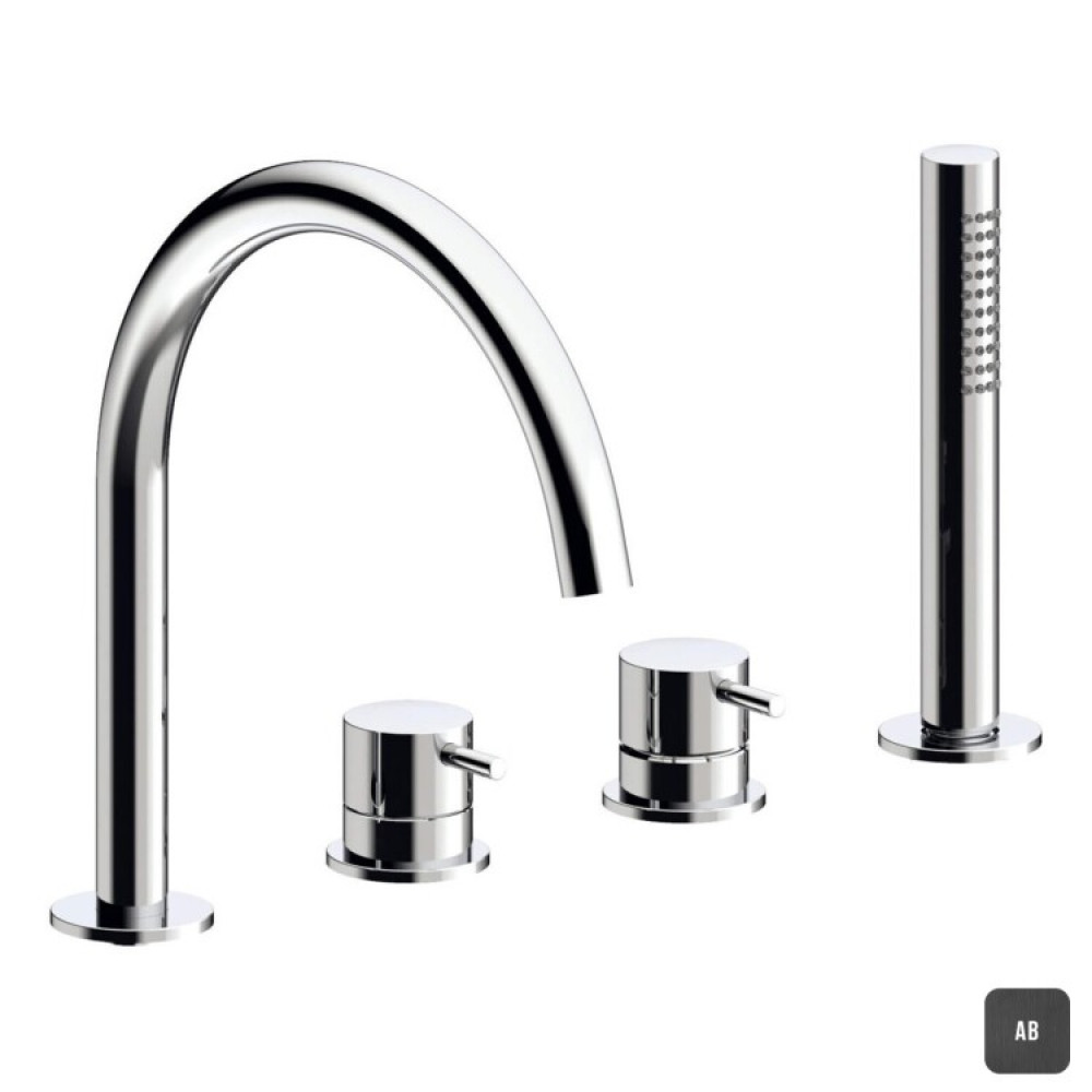 Смеситель для ванны и душа, Almar, цвет-Absolute Black Brushed PVD (Товар заказной, возврату не подлежит)