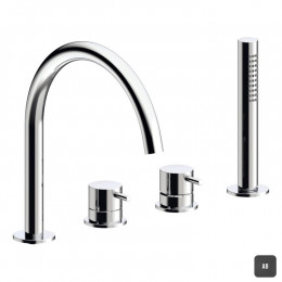 Смеситель для ванны и душа, Almar, цвет-Absolute Black Brushed PVD (Товар заказной, возврату не подлежит)