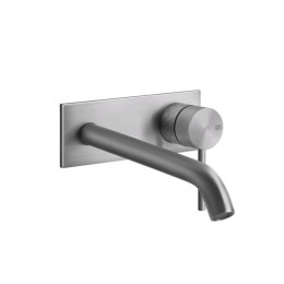 Смеситель для раковины, Gessi, Intreccio, цвет-Steel Brushed