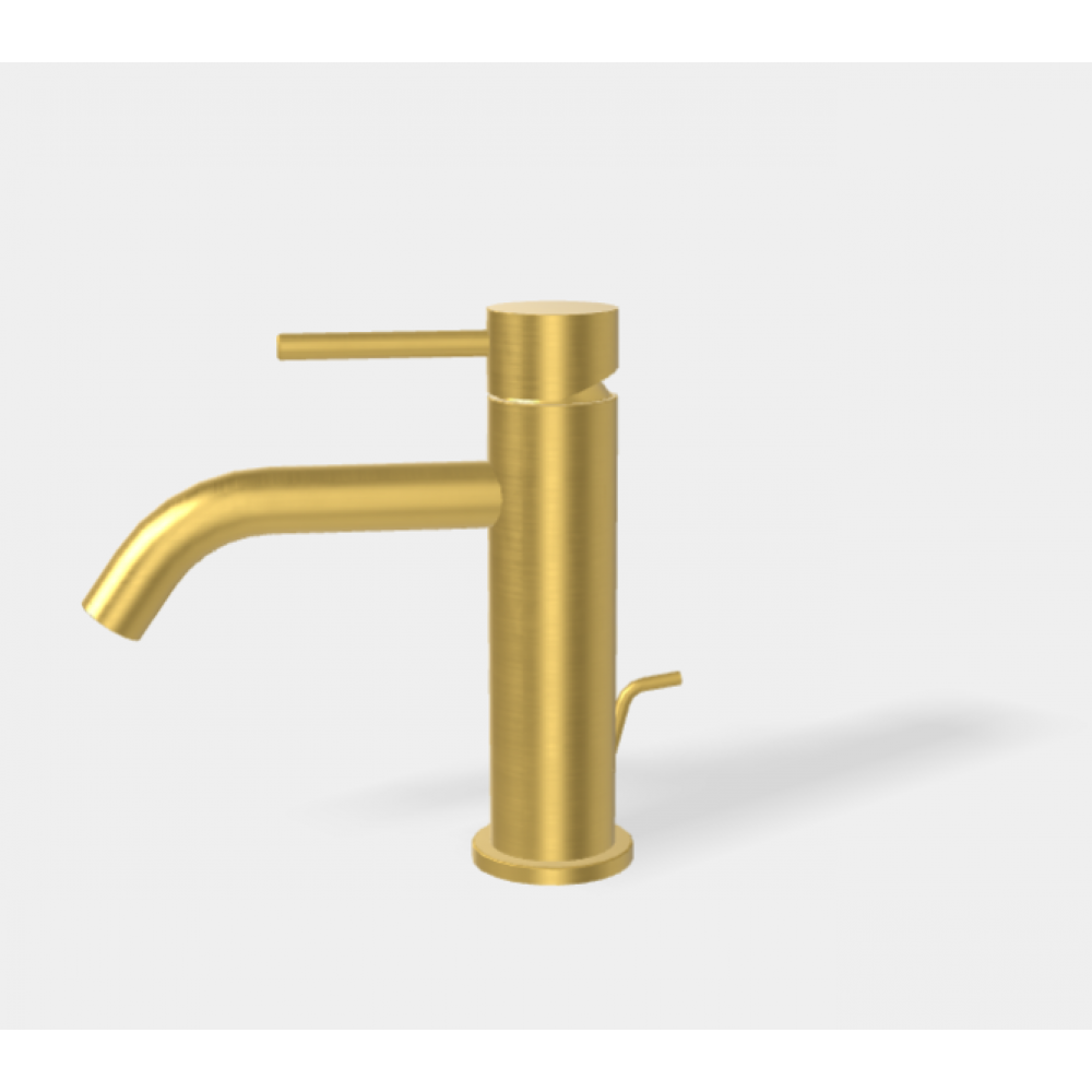 Смеситель для раковины, Fima Carlo Frattini, Spillo Up, цвет-золото брашированное