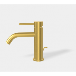 Смеситель для раковины, Fima Carlo Frattini, Spillo Up, цвет-золото брашированное