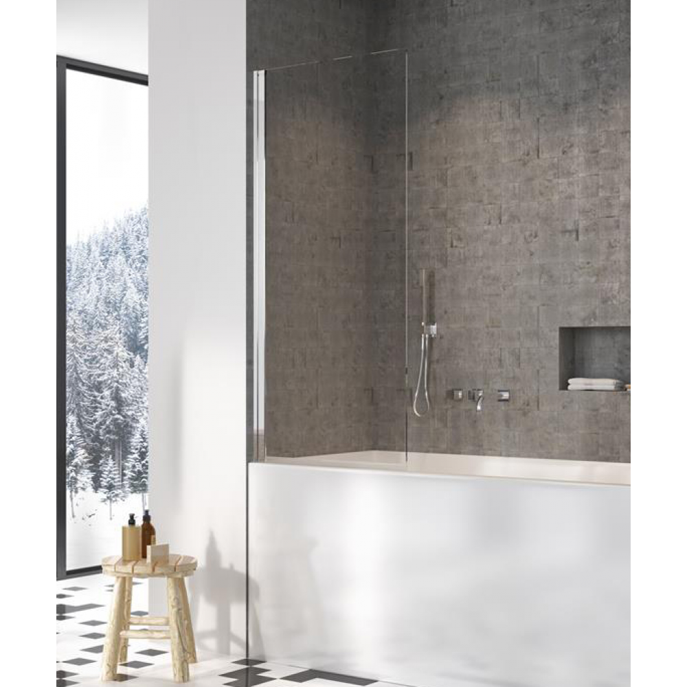 Шторка на ванну, Radaway, Nes PNJ, шв 800*1500, петли-слева, цвет фурнитуры-хром, цвет стекла-прозрачный, Easy Clean