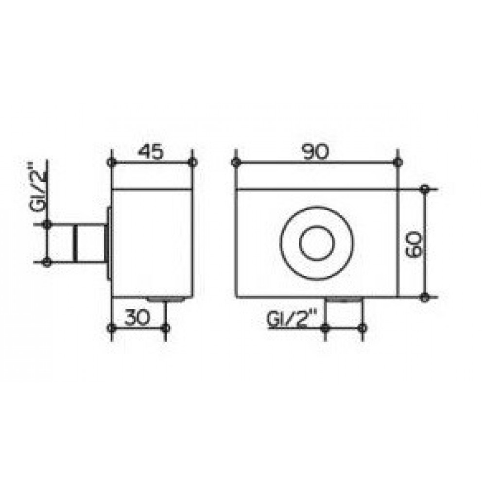 Держатель для ручного душа, Keuco, Edition 11, шгв 90*45*60, цвет-хром