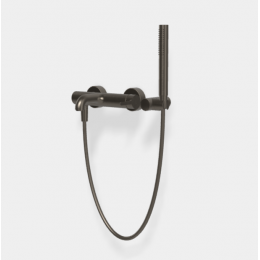 Смеситель для ванны и душа, Fima Carlo Frattini, Snap, цвет-брашированный черный хром