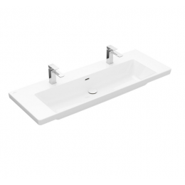 Раковина, Villeroy&Boch, Subway 3.0, шгв 1300*475*120, отверстия для смесителя-2, цвет-альпийский белый