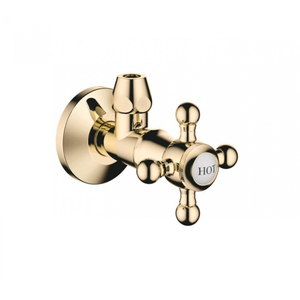 Вентиль, Dornbracht, Madison, угловой, 1/2", HOT, цвет-латунь (Brass, Polished Brass)