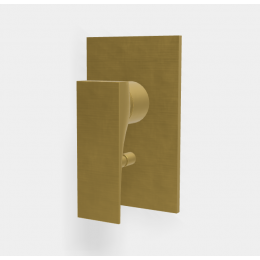 Смеситель для душа, Fima Carlo Frattini, Zeta, на 2 потребителя, цвет-брашированное золото