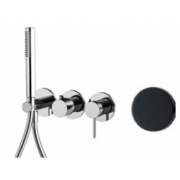 Смеситель для душа, Fima Carlo Frattini, Spillo Up, цвет-черный матовый