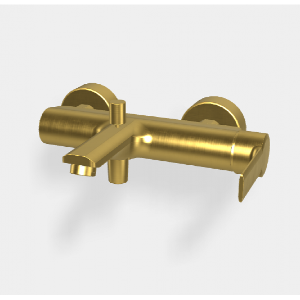 Смеситель для ванны и душа, Fima Carlo Frattini, Mast, цвет-золото брашированное