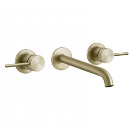 Смеситель для раковины, Gessi, 316 Meccanica, цвет-Brushed Brass PVD