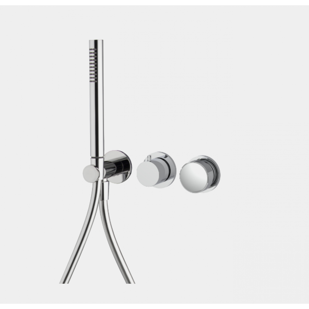 Смеситель для душа, Fima Carlo Frattini, Texture Collection, H COLLECTION, на 2 потребителя, цвет-хром черный брашированный