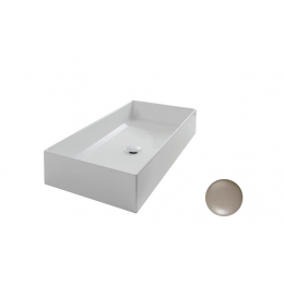 Раковина, Scarabeo, Teorema 2.0, шгв 800*400*140, отверстия для смесителя-отсутствуют, цвет-Sand matt