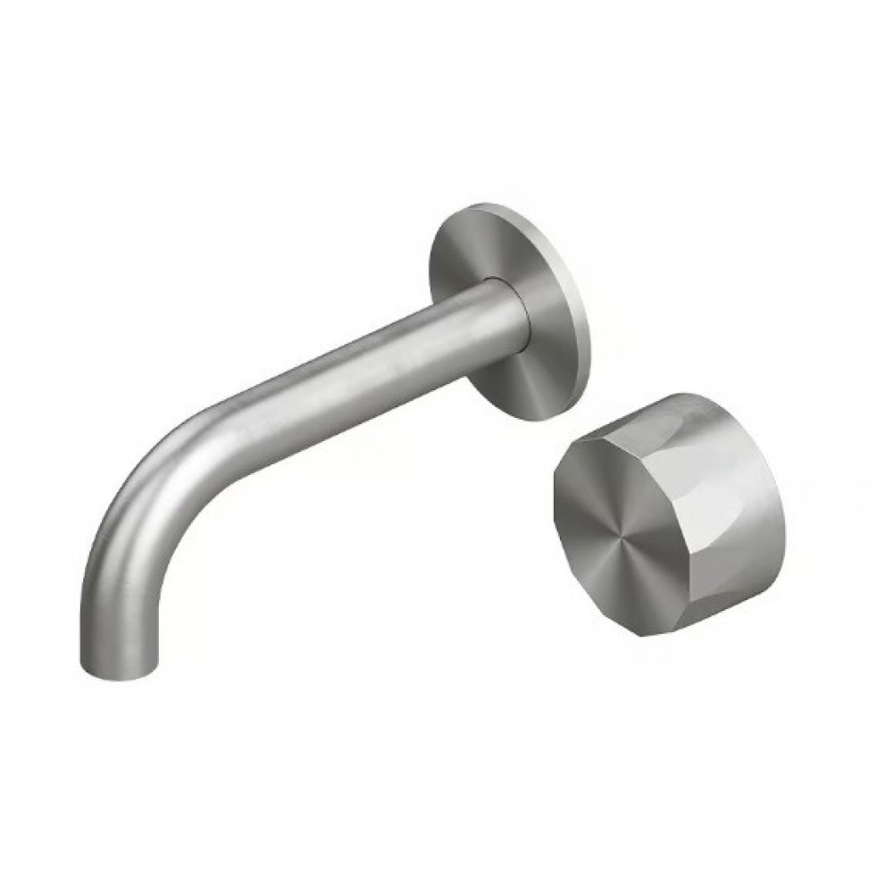 Смеситель для раковины, Quadro design, HB, цвет-сталь брашированная