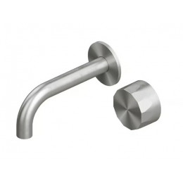 Смеситель для раковины, Quadro design, HB, цвет-сталь брашированная