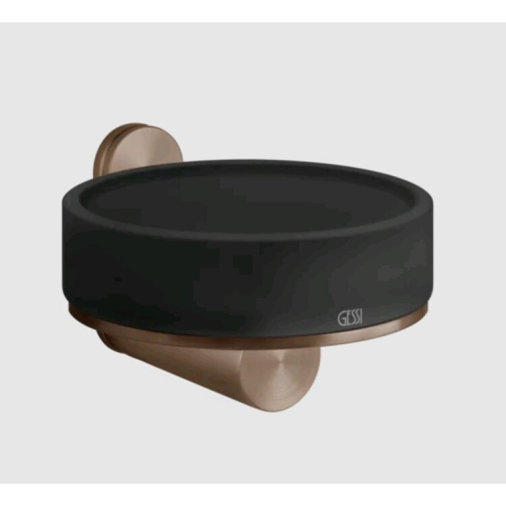 Мыльница, Gessi, 316, шгв 115*127.5*75, цвет-чёрный/Copper Brushed PVD
