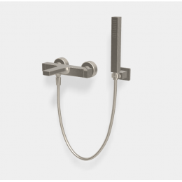 Смеситель для ванны и душа, Fima Carlo Frattini, Zeta, цвет-никель брашированный